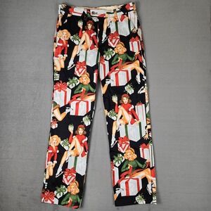 Loudmouth Pants Mens 34x32 Pin Up‎ Girls Christmas Lounge Rare Golf Pants